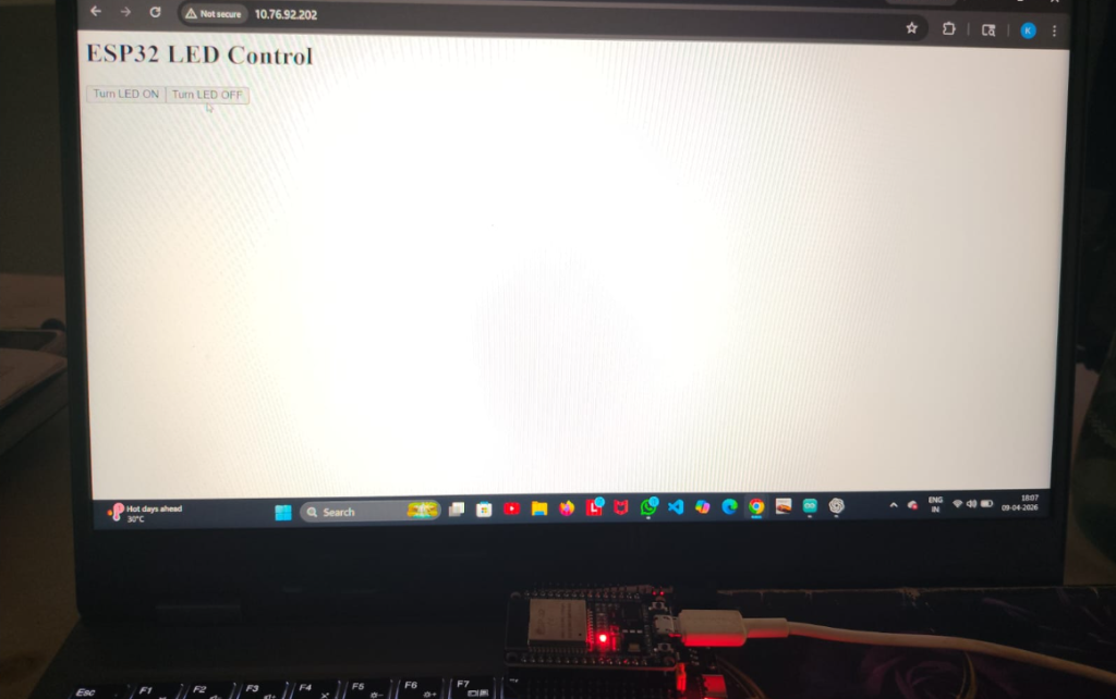 ESP32 LED Control OFF